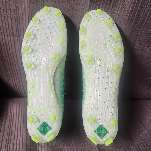 Under Armour Spotlight Lux MC 2.0 Footballs Cleats Mens 12 Green/White 3025082 - Picture 5 of 7